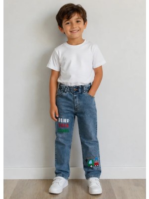 Kaizer Jeans Kar Yıkama Kamyon Desenli Çocuk Pantolon