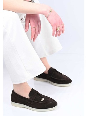 Bestello Bağcıksız Püskül Detaylı Kauçuk Taban Hakiki Deri Loafer 343-166-034 Kadın Ayakkabı