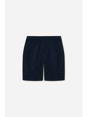 Mudo Erkek Lacivert Straight Fit Şort