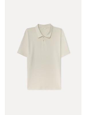 Mudo Erkek Taş Rengi Comfort Fit Polo Yaka T-Shirt