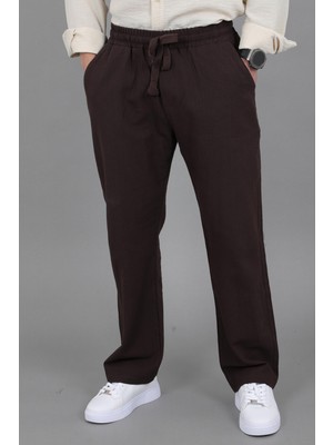 Stil Kombin Yıkamalı Keten Baggy Pantolon Spr 2313_0445