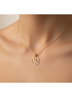Tabitela 8 Ayar Altın Kolye Ucu Harf K&y   GM12965 1 gr