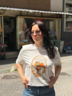 Quzu Taşlı Baskılı T