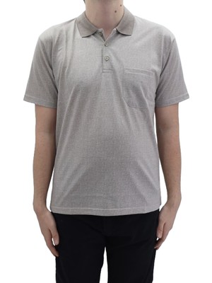 Santa Fistan Store Erkek Desenli Klasik Kesim Rahat Kalıp Tek Cepli Polo Yaka T-Shirt