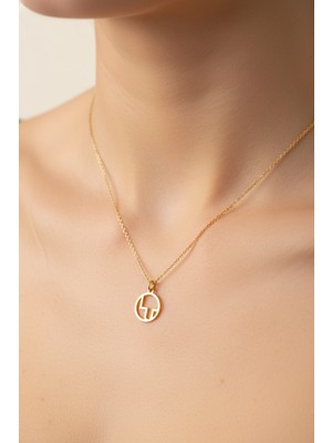 Tabitela 14 Ayar Altın Kolye Ucu Harf L&u   GM13001 1 gr