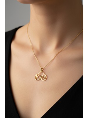 Tabitela 14 Ayar Altın Kolye Ucu Harf K&m   GM12919 1 gr