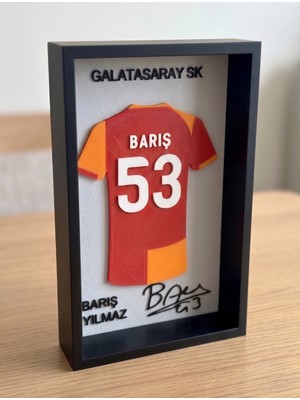 Riva Self Barış Alper Yılmaz 3D Forma Tasarımlı Dekoratif Çerçeve - Galatasaray Sk Temalı