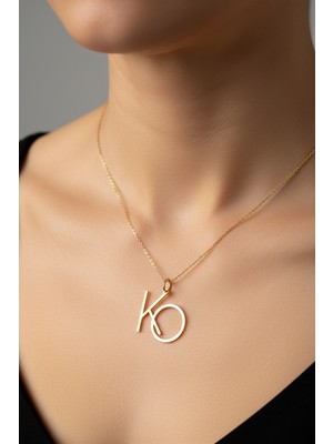 Tabitela 8 Ayar Altın Kolye Ucu Harf K&o   GM12928 1 gr