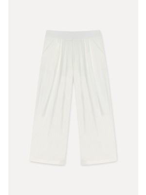 Mudo Kadın Beyaz Straight Fit Pantolon