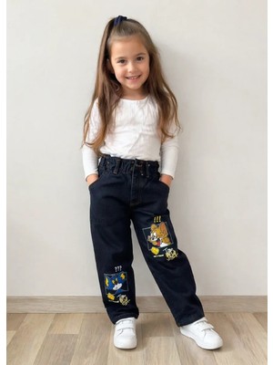 Kaizer Jeans Siyah Tom Desenli Çocuk Pantolonu