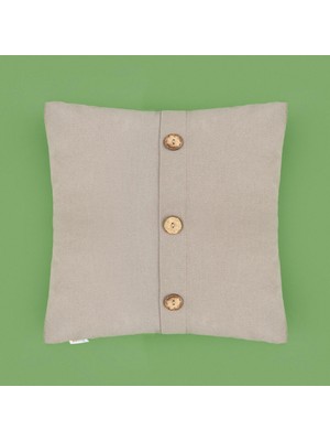 Matmel Soft Anthracite Düğme Detaylı Kırlent - Gri - 40X40 cm
