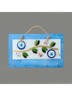 Matmel Deco Zeytin Anahtar Askısı - Mavi - 25 cm