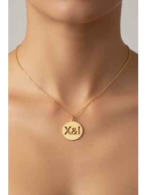 Tabitela 14 Ayar Altın Kolye Ucu Harf I&x   GM12675 0.5 gr