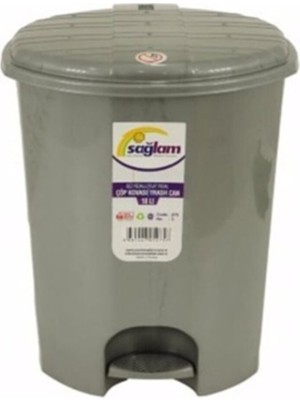 Sağlam 3 Nolu Düz Pedallı Çöp Kovası 16 L