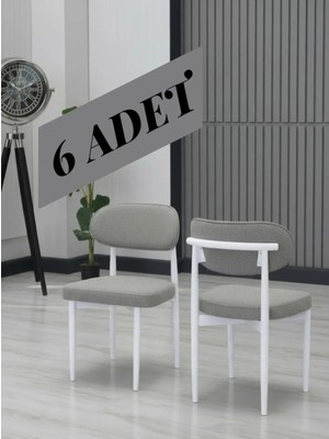 JoyMassa Polo Sandalye Beyaz Ayak 6 Adet