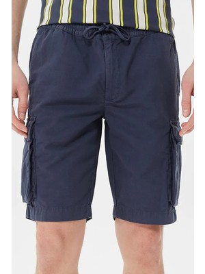 Lacoste Men's Regular Fit Cotton Bermuda Shorts Erkek Kargo Cepli Bermuda Şort Lacivert