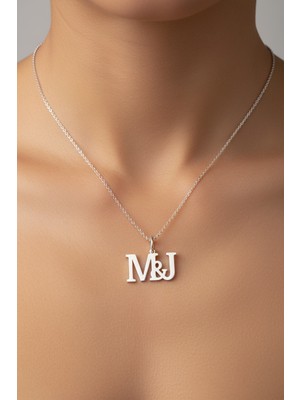 Tabitela 925 Ayar Gümüş Kolye Harf J&m   SM12789