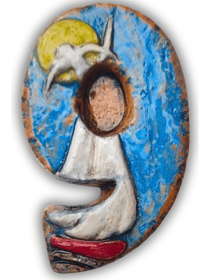 Toprakana Art El Yapımı Deniz Temalı Seramik Kapı No.9 - 8X13 cm - Akdeniz/ege Ruhu - Dekoratif Ev, Villa, Site Girişi, Dış Mekan ve Apartman Girişi