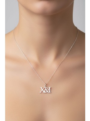 Tabitela 925 Ayar Gümüş Kolye Harf I&x   SM12685