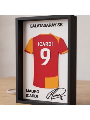 Riva Self Mauro Icardi 3D Parçalı Forma Tasarımlı Koleksiyon Çerçevesi - Galatasaray Sk Temalı