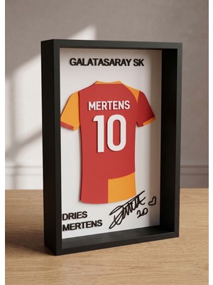 Riva Self Dries Mertens Galatasaray 3D Yazıcı Baskı Çerçeve Tablo - 14X21.5 cm - Özel Tasarım 10 Numara