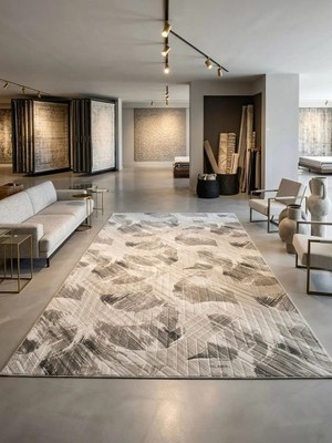 Plato Dmr Halıcılık Vizon-Krem Modern Makinede Yıkanabilir Kaymaz Taban Salon Hol, Koridor Mutfak Yıkanabilir Jel Kesme Yolluk P1