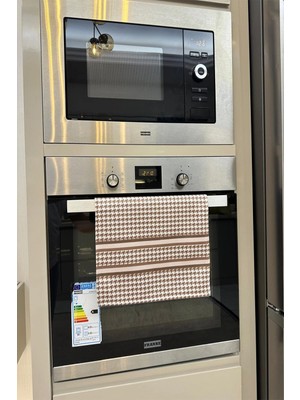 Dekomod Dekoratif Mutfak Pamuklu Fırın Havlusu Özel Desenli Damalı Model 35X50 cm Yıkanabilir Kaz Ayağı