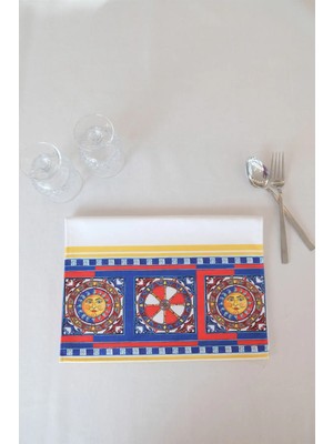 Dekomod Dekoratif Mutfak Pamuklu Fırın Havlusu Özel Desenli Etnik Model 35X50 cm Yıkanabilir