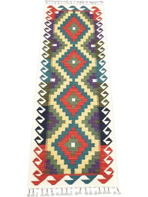 Zehra Abla Halı Yeni El Dokuma Cerit Yörükleri Meşhed Iran Mini Yolluk Yün Kilim 7337