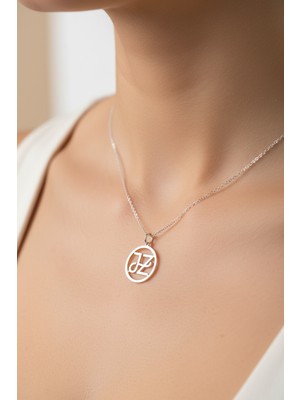 Tabitela 925 Ayar Gümüş Kolye Harf J&z   SM12909