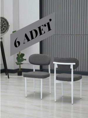 JoyMassa Polo Sandalye Beyaz Ayak 6 Adet