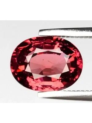 Aries 1.62CT 8X6MM Oval Natural Orangish Pink Pyrope Garnet - Africa Gemstone