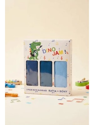 Bony Socks 3'lü Paket Timsah Desenli Erkek Çocuk Kutulu Atlet