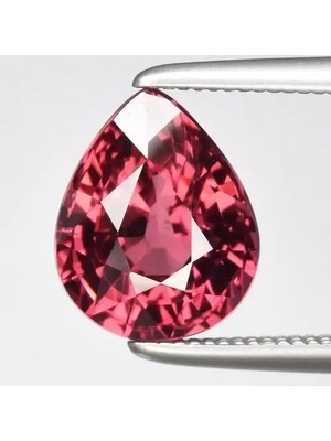 Aries 2.46CT Vvs Pear Natural Purplish Pink Rhodolite Garnet - Tanzania Gemstone