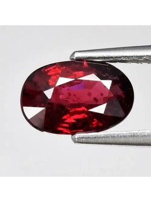Aries 1.47CT 8.5x5.7mm Oval Natural Purplish Red Spinel - Burma Gemstone