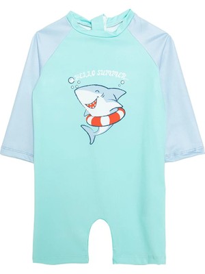 Hellobaby Erkek Bebek Mayo Dinozor Baskılı