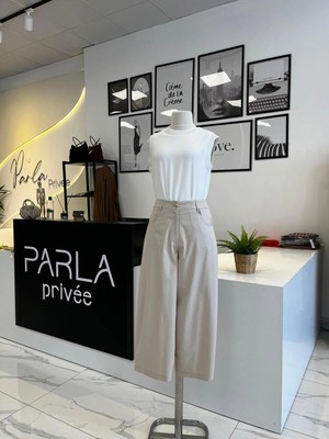 Sentez Salvador Arkası Lastikli Mom Pantalon