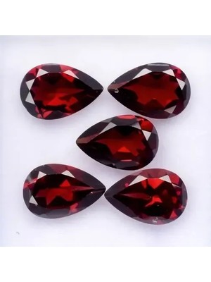 Aries 7.75CT 5pcs Lot  T.w 9X6MM Vvs If Pear Natural Reddish Orange Garnet Gems