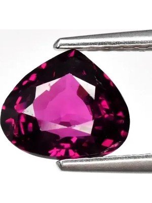 Aries 1.83CT 7.7x6.7mm Vs Pear Natural Purplish Pink Rhodolite Garnet - Africa Gem