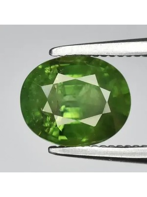 Aries 1.22CT 6.7x5.5mm Oval Natural Green Sapphire - Heated, Africa