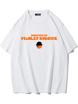 Brz Collection Unisex Oversize Directed By Stanley Kubrick T-Shirt (Beyaz)