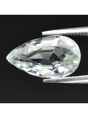 Aries 1.98CT 11.8x6.7mm Pear Natural Light Bluish Green Beryl - Africa Gemstone