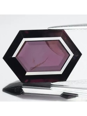 Aries 10.09CT 19X12.5MM Hexagon Natural Deep Plum Purple Spinel - Big Size, Burma