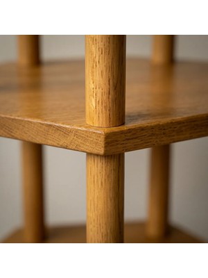Furnirem 3 Katlı Altıgen Yan Sehpa
