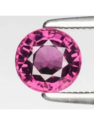 Aries 0.99CT Vs Round Natural Purplish Pink Rhodolite Garnet - Madagascar Gemstone
