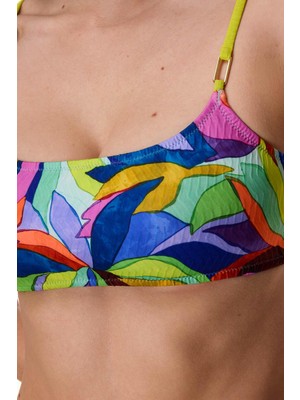 Ayyıldız 6645 Sarı Pembe Bralet Bikini Takımı