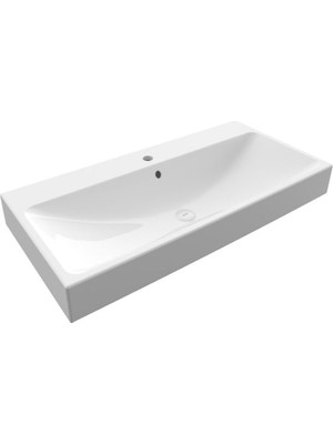 Bocchi Scala Tezgah Üstü Lavabo 100 cm Parlak Beyaz