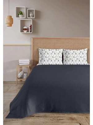 Monolisse %100 Pamuk Medusa Lacivert Çift Kişilik Pike Takımı 200 x 230 cm