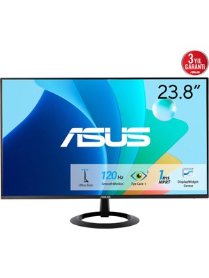Asus VZ249HG 23.8&amp;quot; 1ms, 120Hz, Full Hd, Hdmı, D-Sub, IPS Led, Adaptive Sync, Mavi Işık Filtresi, Care Plus, Monitör