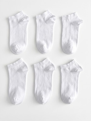QUALITY WALKING Qualıty Walkıng 6'lı Dikişsiz Pamuklu Bilek Boy Patik Çorap